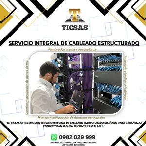 SERVICIO CABLEADO ESTRUCTURADO INSTALACION / AJUSTE / MONTAJE / CONFIGURACION / TENDIDO