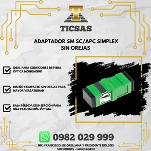 ADAPTADOR SM SC/APC SIMPLEX SIN OREJAS- PRO-OFA-102A3