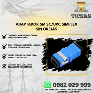 ADAPTADOR SM SC/UPC SIMPLEX SIN OREJAS- PRO-OFA-102A2