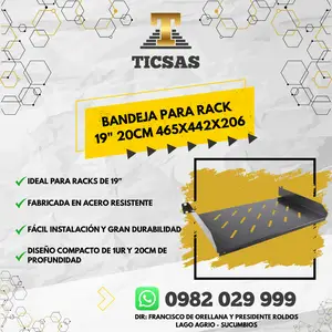 BEACOUP BANDEJA PARA RACK 1UR 19" 20CM 465X442X206 BEACOUP-20CM